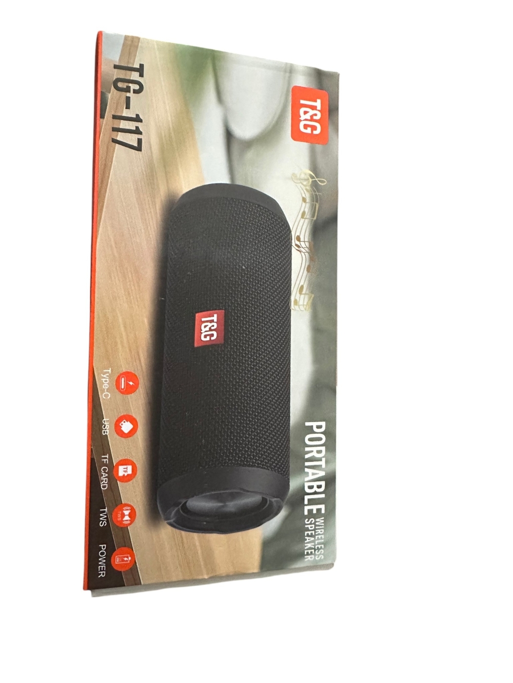 T&G Black Portable Bluetooth Speaker TG-117 Style - Picture 1 of 2